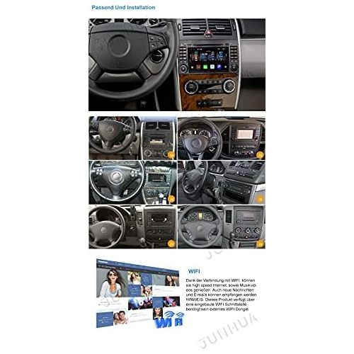  [아마존베스트]Junhua 7 Inch Android 10 Dual Tuner 2+32GB Radio Carplay + Android Car Bluetooth 5.0 Rohm-DSP Car Radio DVD GPS for Mercedes Benz A/B Class W169 W245 Vito Viano GPS Navigation Radio DAB+