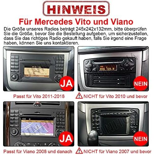  [아마존베스트]Junhua 7 Inch Android 10 Dual Tuner 2+32GB Radio Carplay + Android Car Bluetooth 5.0 Rohm-DSP Car Radio DVD GPS for Mercedes Benz A/B Class W169 W245 Vito Viano GPS Navigation Radio DAB+