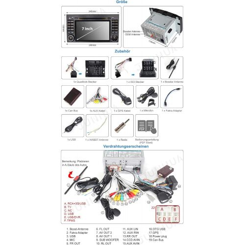  [아마존베스트]Junhua 7 Inch Android 10 Dual Tuner 2+32GB Radio Carplay + Android Car Bluetooth 5.0 Rohm-DSP Car Radio DVD GPS for Mercedes Benz A/B Class W169 W245 Vito Viano GPS Navigation Radio DAB+