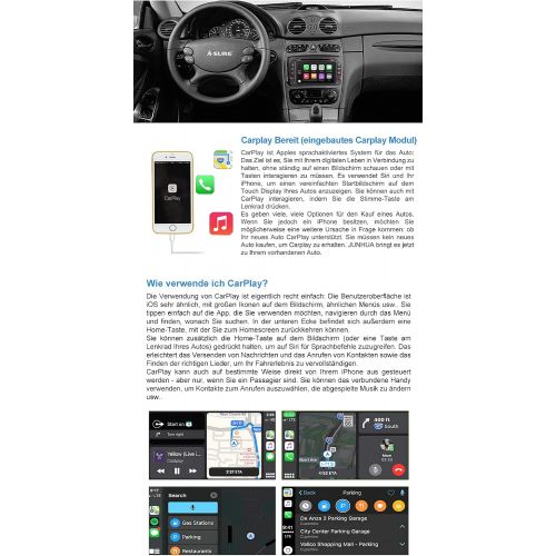  [아마존베스트]Junhua Android 10 Carplay + Android Car 2G + 32GB Rohm-DSP Bluetooth 5.0 Dual Tuner Car Radio 7 Inch DVD GPS Navigation for Mercedes Benz C/CLK Class W203 W209 C209 W209 W463 DAB+ WiFi 4G