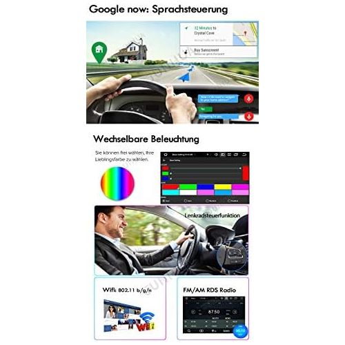  [아마존베스트]Junhua 9 Inch Android 10.0 4GB RAM + 64GB ROM 8-Core Android Car + Carplay DSP Car Radio for VW Passat B6 Touran Polo Golf V VI Skoda Fabia Radio with Navi Bluetooth DAB+ WiFi 4G TPMS OBD