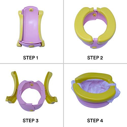  [아마존베스트]Junju Banana Portable Travel Potty Training Seat for Toddler - Folding Kids Trainer Seats for Baby...