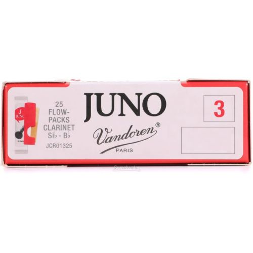  Juno JCR01325 Bb Clarinet Reeds - 3.0 (25-pack)