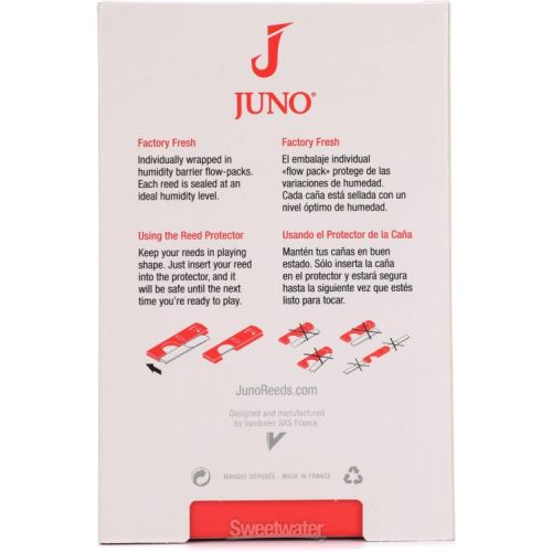  Juno JCR012525 Bb Clarinet Reeds - 2.5 (25-pack)