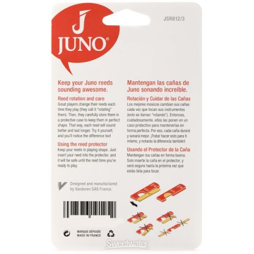  Juno JSR812/3 Baritone Saxophone Reeds - 2.0 (3-pack)