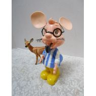 JunqueGypsy Vintage Topo Gigio, Ed Sullivan Show Italian Mouse Character Puppet, Plastic, 1960s Genuine Icon Created by the artist Maria Perego, Pipe