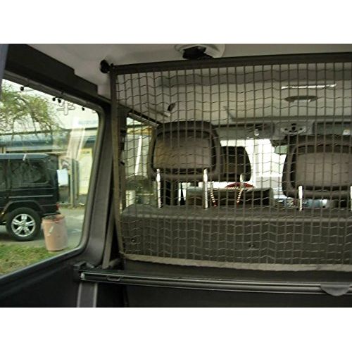  Juntu Paws n Claws Cargo Area Dog Barrier for Mercedes-Benz G500 G55 G550 G350 G63 - Hatchback Pet Divider Vehicle Car Net Mesh Travel Back Seat Safety Partition Universal Gate Res