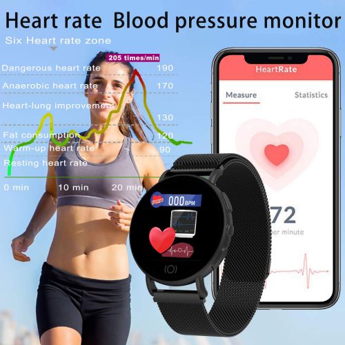  Jupitaz Fitness Tracker Smart Watch, Activity Tracker Watch with Heart Rate Blood Pressure Sleep Monitor IP67 Waterproof Smart Fitness Watch with Calorie Counter, Pedometer, BT for