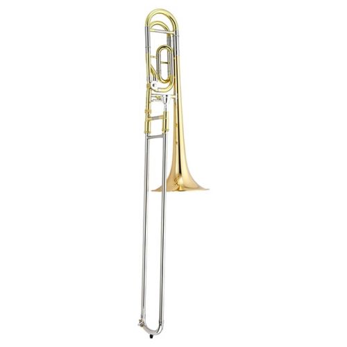  Jupiter Intermediate Bb Slide Trombone with F Attachment with Rose Brass Bell, JTB1150FR