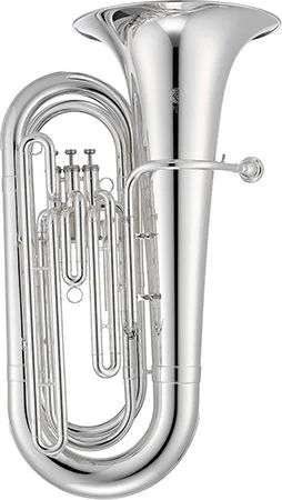  Jupiter JTU1030MS Intermediate Convertible Left Shoulder Marching Tuba - Silver-plated