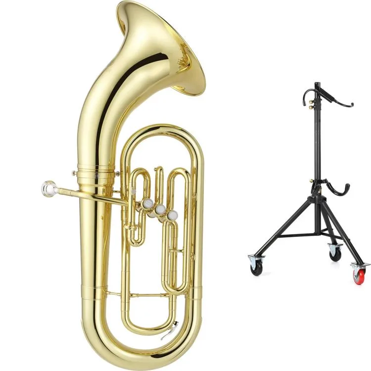 Jupiter JEP710 3-valve Student Euphonium and The Hug Stand - Lacquer