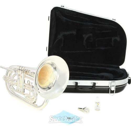  Jupiter JBR1000MS Intermediate Marching Baritone - Silver-plated