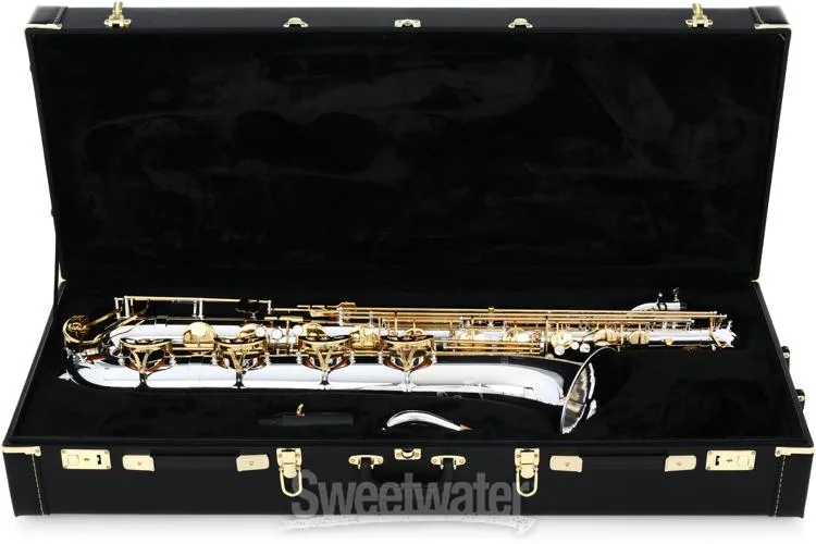  Jupiter JBS1100SG Baritone Saxophone - Silver Plated with Gold Lacquer Keys