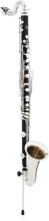  Jupiter JBC1000N Intermediate Bb Bass Clarinet with Nickel-plated Keys - Multi-Section Wooden Case