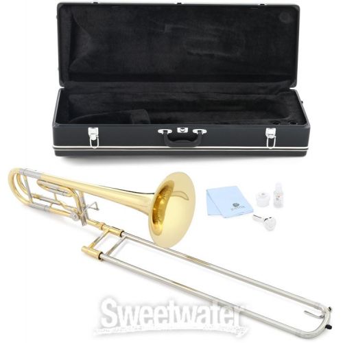  Jupiter JTB1150F Intermediate Trombone - F Attachment - Clear Lacquer