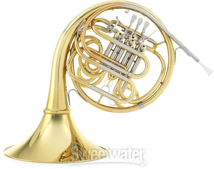  Jupiter JHR1110D Intermediate Double French Horn with String Linkage and Detachable Bell - Clear Lacquer