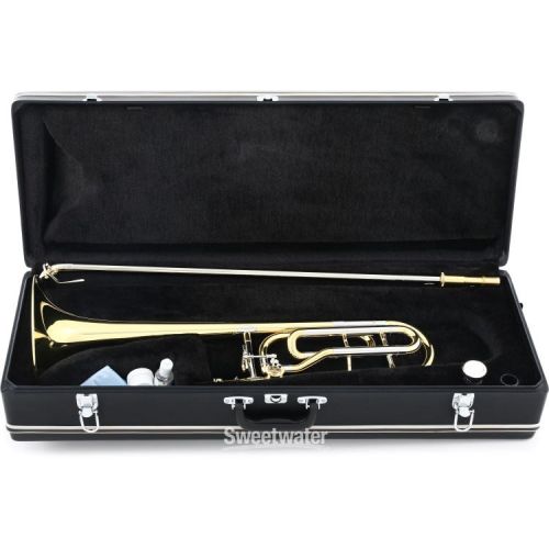  Jupiter JTB1100F Intermediate Trombone - F Attachment - Open Wrap - Clear Lacquer