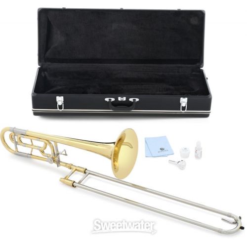  Jupiter JTB1100F Intermediate Trombone - F Attachment - Open Wrap - Clear Lacquer