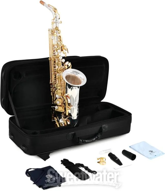  Jupiter JAS1100SG Alto Saxophone - Silver Plated with Gold Lacquer Keys