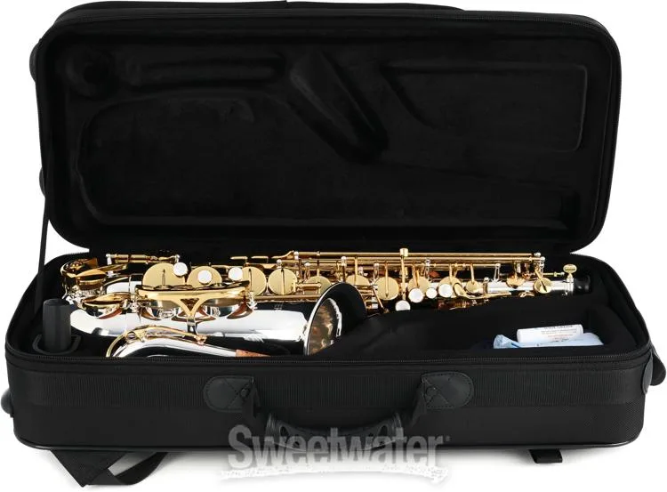  Jupiter JAS1100SG Alto Saxophone - Silver Plated with Gold Lacquer Keys