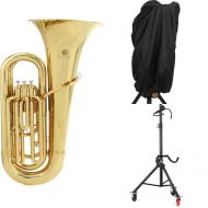 Jupiter JTU700 3/4-size Student BBb Tuba with The Hug Stand and Cover - Clear Lacquer