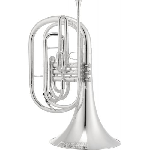  Jupiter JHR1000MS Bb Marching French Horn - Silver-plated