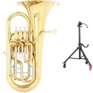 Jupiter JEP1120 3+1 Valve Professional Compensating Euphonium and The Hug Stand - Clear Lacquer