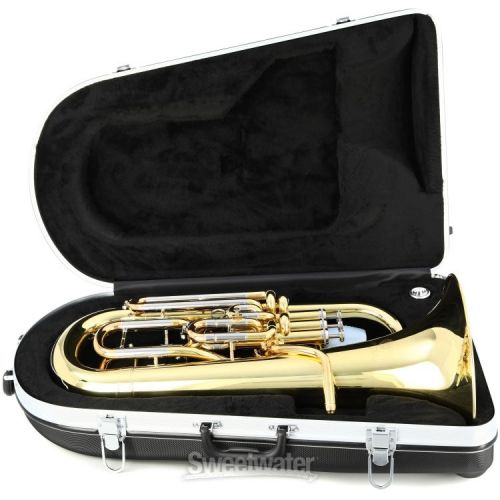  Jupiter JEP1120 3+1 Valve Professional Compensating Euphonium and The Hug Stand - Clear Lacquer