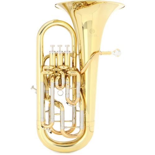  Jupiter JEP1120 3+1 Valve Professional Compensating Euphonium and The Hug Stand - Clear Lacquer