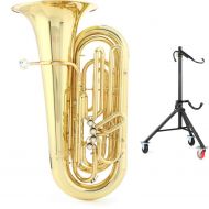 Jupiter JTU1010 Intermediate BBb Tuba and The Hug Stand - Clear Lacquer