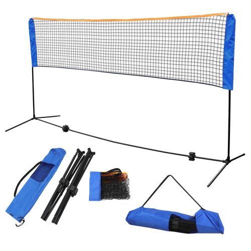  JupiterForce 10 Ft Long 5 Ft High Portable Badminton Net Beach Volleyball Tennis Competition Sports Training Net Set,Height Adjustable with Carrying Bag