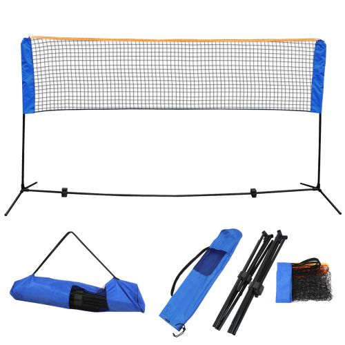  JupiterForce 10 Ft Long 5 Ft High Portable Badminton Net Beach Volleyball Tennis Competition Sports Training Net Set,Height Adjustable with Carrying Bag