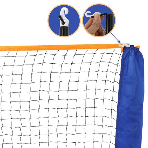  JupiterForce 10 Ft Long 5 Ft High Portable Badminton Net Beach Volleyball Tennis Competition Sports Training Net Set,Height Adjustable with Carrying Bag