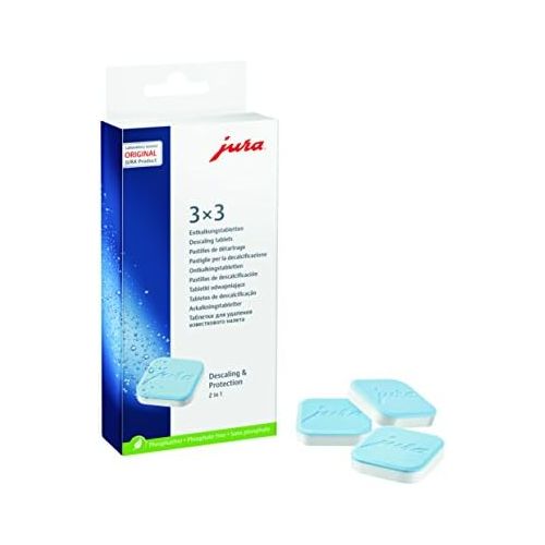  Jura 60209 Claris White-Filterpatrone, 1er-Pack & Jura 61848 Entkalkungstabletten 9 Tabletten (3 Entkalkungsvorgange)