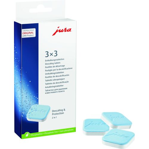  Jura 60209 Claris White-Filterpatrone, 1er-Pack & Jura 61848 Entkalkungstabletten 9 Tabletten (3 Entkalkungsvorgange)