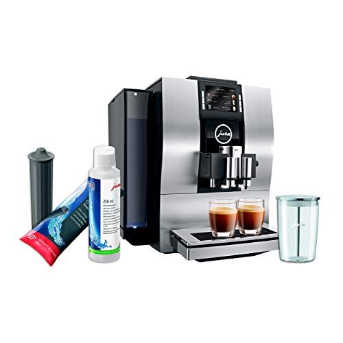  Jura Z6 Automatic Coffe Machine Aluminium Set with Smart Water Filter, Milk System Cleaner and Milk Container