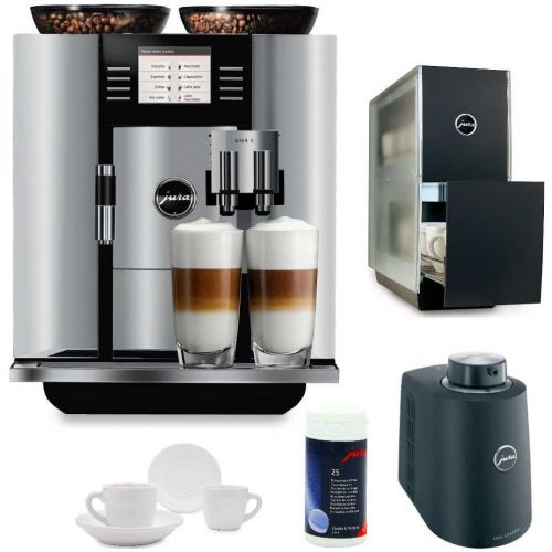  Jura 13623 Giga 5 Automatic Coffee Machine, Aluminum Includes Jura 131 Degree Cup Warmer, Jura Milk Container, Jura Cleaning Tablets and Two Espresso Cups and Saucers