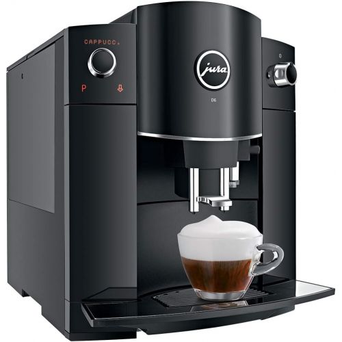  Jura D6 Automatic Coffee Machine, 1, Black & 72570 Glass Milk Container, Clear