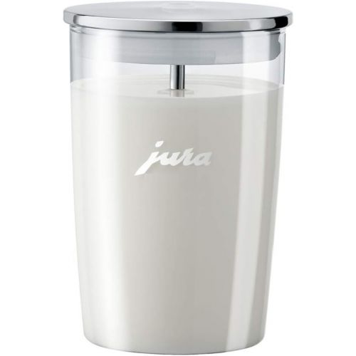  [아마존베스트]Jura E8 Automatic Coffee Machine (15270, Piano Black) Bundle with Glass Milk Container (2 Items)