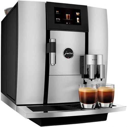  [아마존베스트]JURA GIGA 6 Automatic Coffee Machine, Silver and Glass Milk Container Bundle (2 Items)