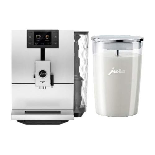  Jura ENA 8 Automatic Coffee Machine (Metropolitan Black) with Glass Milk Container Bundle (2 Items)