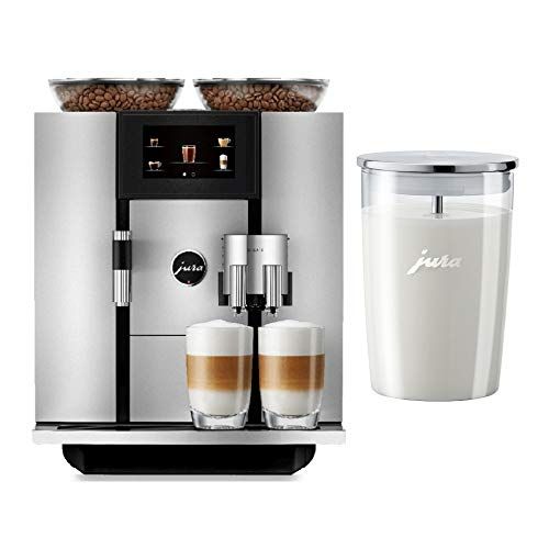  [아마존베스트]JURA GIGA 6 Automatic Coffee Machine, Silver and Glass Milk Container Bundle (2 Items)