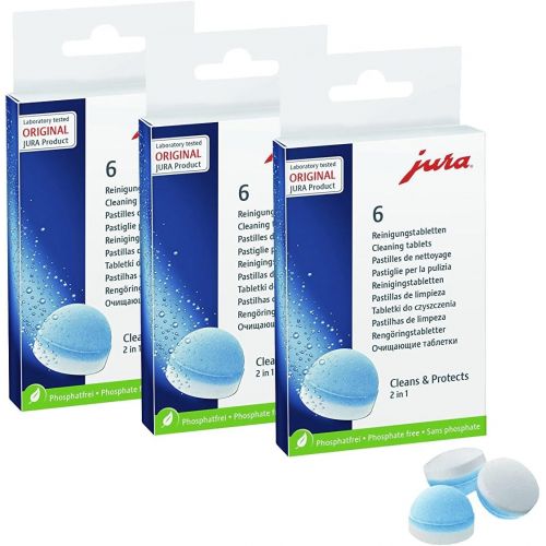  Jura 2-Phase Cleaning and Descaling Tablets for Fully Automatic Coffee Machines, 48 Count