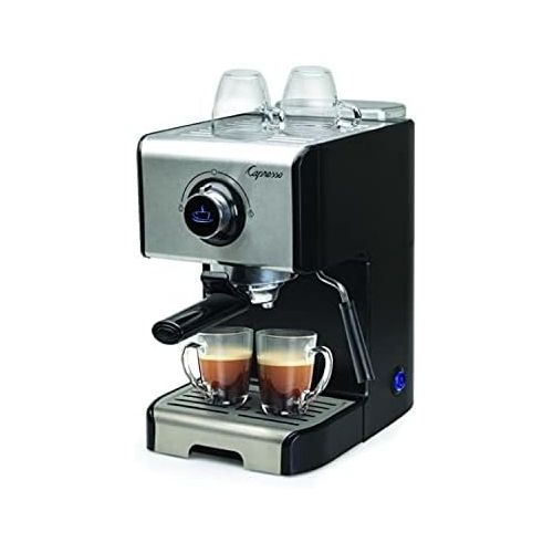  Jura-Capresso Capresso EC300 1200-Watt Espresso and Cappuccino Machine (Black/Stainless Steel) with Frothing Pitcher and Tamper Bundle (3 Items)