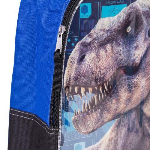  Jurassic World Backpack Combo Set - Jurassic Park Boys 3 Piece Backpack Set - Jurassic World Backpack, Waterbottle and Carabina (Black/Navy)