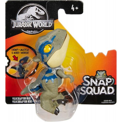  Jurassic World Snap Squad Velociraptor Blue Figure