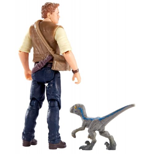  Jurassic World Toys Jurassic World Basic Figure Owen & Baby Blue Figure