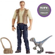 Jurassic World Toys Jurassic World Basic Figure Velociraptor Trainer Owen Figure