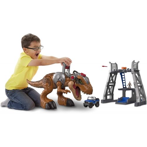 디즈니 Fisher-Price Imaginext Jurassic World T. Rex Dinosaur Playset [Amazon Exclusive]