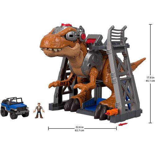 디즈니 Fisher-Price Imaginext Jurassic World T. Rex Dinosaur Playset [Amazon Exclusive]